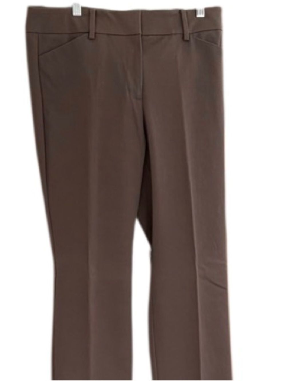 NWT Ann Taylor brown Signature Straight Leg pants, size 8. - Picture 2 of 8